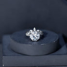 Floral Inspired Lab Grown 4 Carat Diamond Wedding Ring Set IGI Certified Lab - ( E-VS1 ) - Rosec Jewels