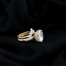 Floral Inspired Lab Grown 4 Carat Diamond Wedding Ring Set IGI Certified Lab - ( E-VS1 ) - Rosec Jewels