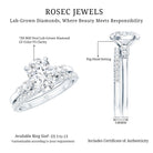 2 Carat Oval Shape Lab Diamond Bridal Ring Set with IGI Certificate Lab - ( E-VS1 ) - Rosec Jewels
