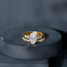 2 Carat Oval Shape Lab Diamond Bridal Ring Set with IGI Certificate Lab - ( E-VS1 ) - Rosec Jewels