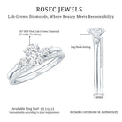 IGI Certified Lab Grown Diamond Engagement Ring with Wedding Band Lab - ( E-VS1 ) - Rosec Jewels