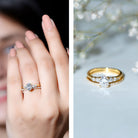 IGI Certified Lab Grown Diamond Engagement Ring with Wedding Band Lab - ( E-VS1 ) - Rosec Jewels