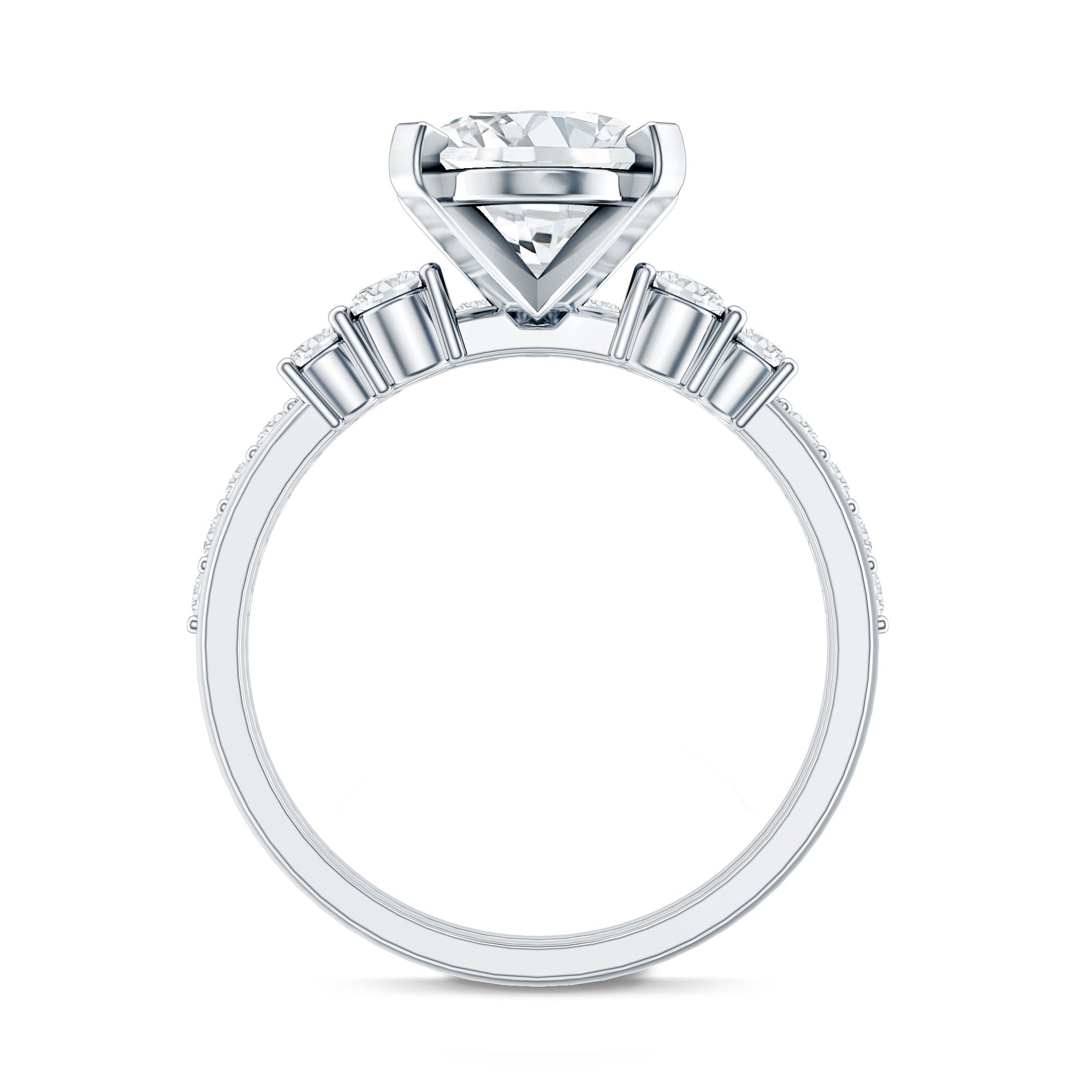 IGI Certified 3 Carat Oval Lab Grown Diamond Marriage Ring Set for Women Lab - ( EF-VS ) - Rosec Jewels