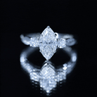 2 Carat Marquise Cut Lab Grown Diamond Crossover Engagement Ring with IGI Certificate Lab - ( E-VS1 ) - Rosec Jewels