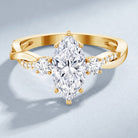 2 Carat Marquise Cut Lab Grown Diamond Crossover Engagement Ring with IGI Certificate Lab - ( EF-VS ) - Rosec Jewels