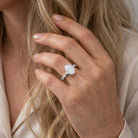 2 Carat Oval Lab Grown Diamond Engagement Ring with IGI Certificate Lab - ( EF-VS ) - Rosec Jewels