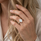 2 Carat Oval Lab Grown Diamond Engagement Ring with IGI Certificate Lab - ( EF-VS ) - Rosec Jewels