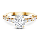 2 Carat Oval Lab Grown Diamond Engagement Ring with IGI Certificate Lab - ( EF-VS ) - Rosec Jewels