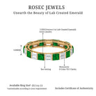 Lab Created Emerald And Moissanite Eternity Band Lab Created Emerald - ( AAAA ) - Quality - Rosec Jewels