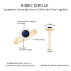 Rosec Jewels-Natural 0.9 Carat Blue Sapphire Engagement Ring with Diamond Halo