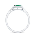 Rosec Jewels-Genuine Emerald Antique Looking Engagement Ring With Certificate