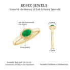 Rosec Jewels-Genuine Emerald Antique Looking Engagement Ring With Certificate