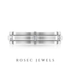 Rosec Jewels-Natural Mens Diamond Band Ring with Certificate