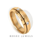 Rosec Jewels-Natural Mens Diamond Band Ring with Certificate