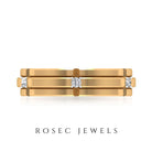 Rosec Jewels-Natural Mens Diamond Band Ring with Certificate