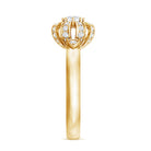 Certified Real Diamond Flower Engagement Ring for Women Natural - ( HI-SI ) - Rosec Jewels