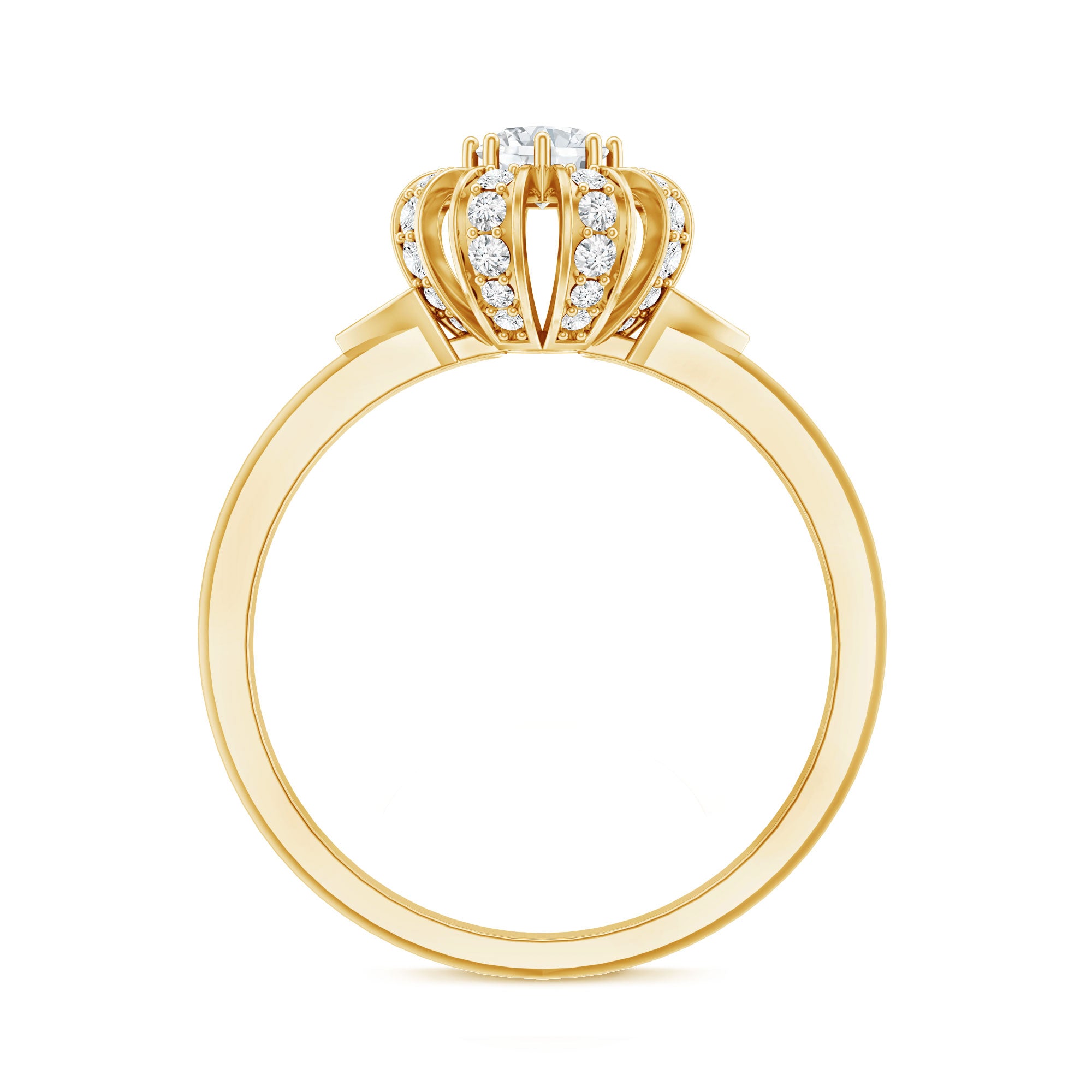 Certified Real Diamond Flower Engagement Ring for Women Natural - ( HI-SI ) - Rosec Jewels