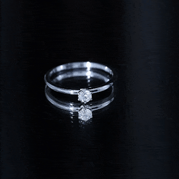 Peg Head Set Diamond Promise Ring for her Natural - ( HI-SI ) - Rosec Jewels