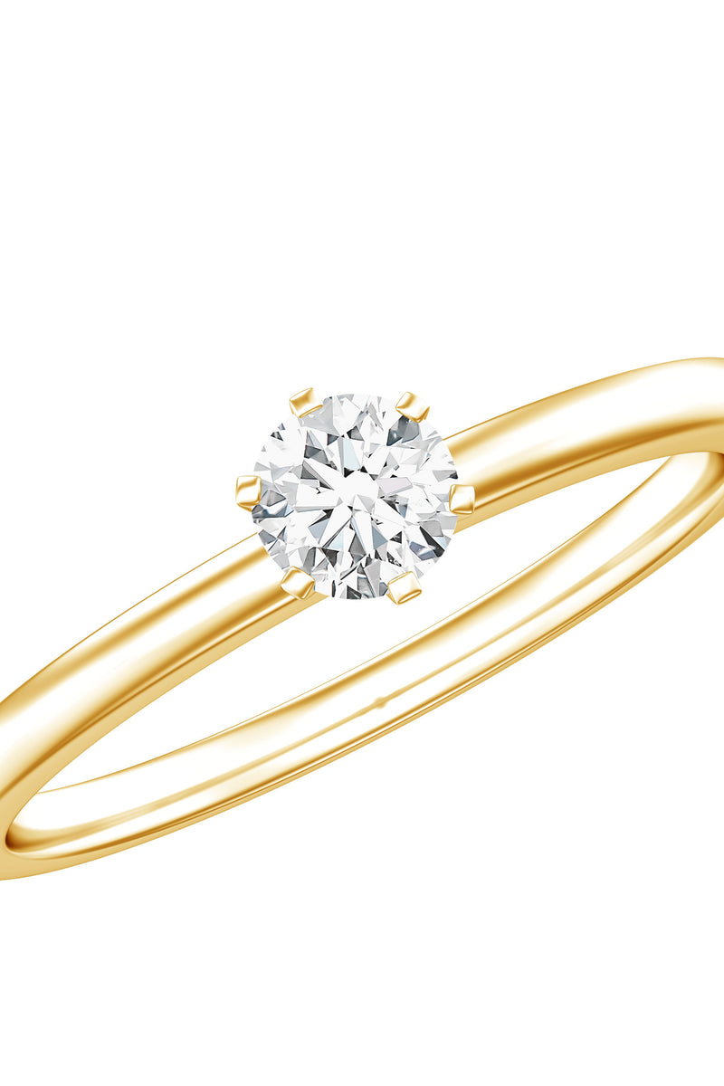 Rosec Jewels 0.25 Carat Round Diamond Solitaire Promise Ring for Her