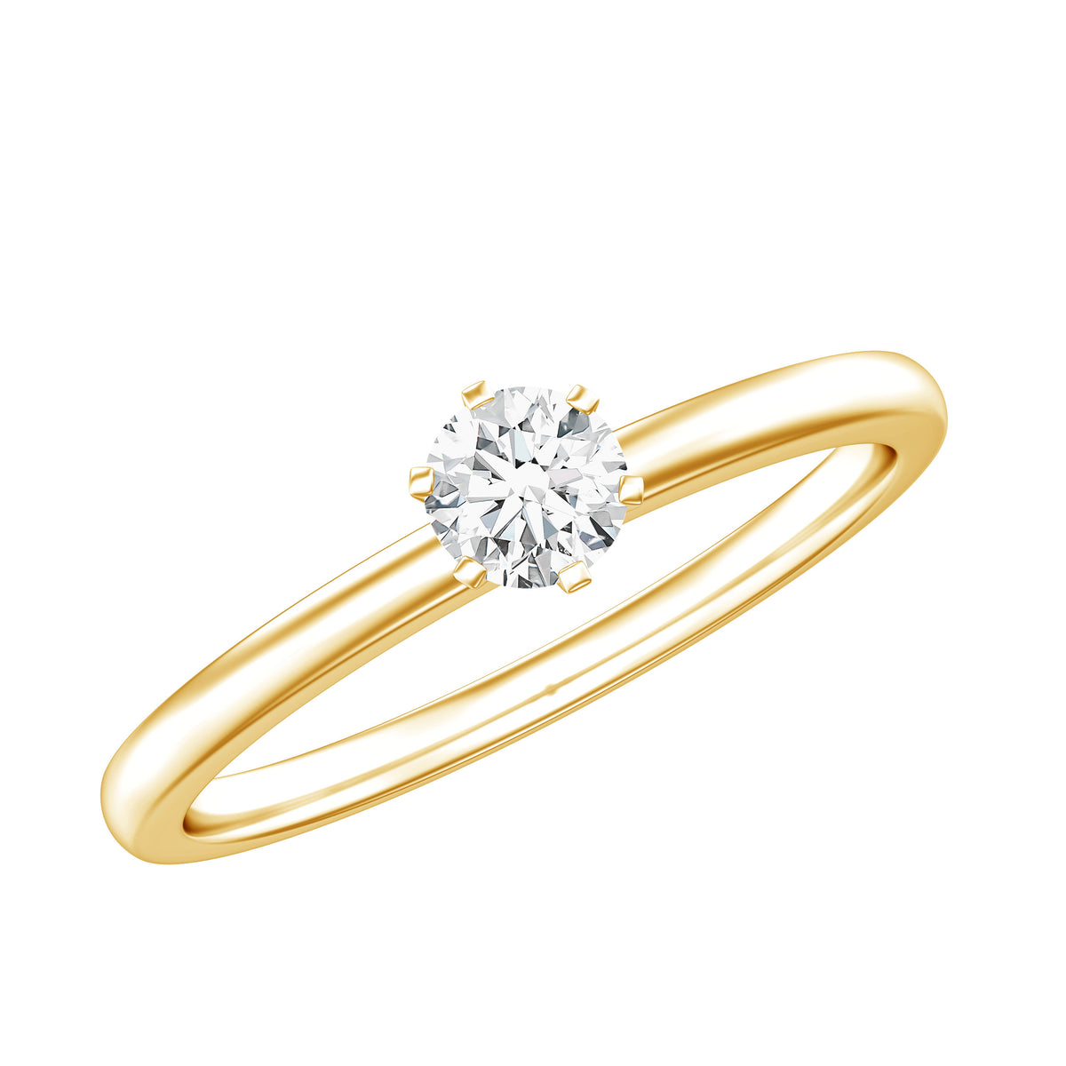 Rosec Jewels 0.25 Carat Round Diamond Solitaire Promise Ring for Her