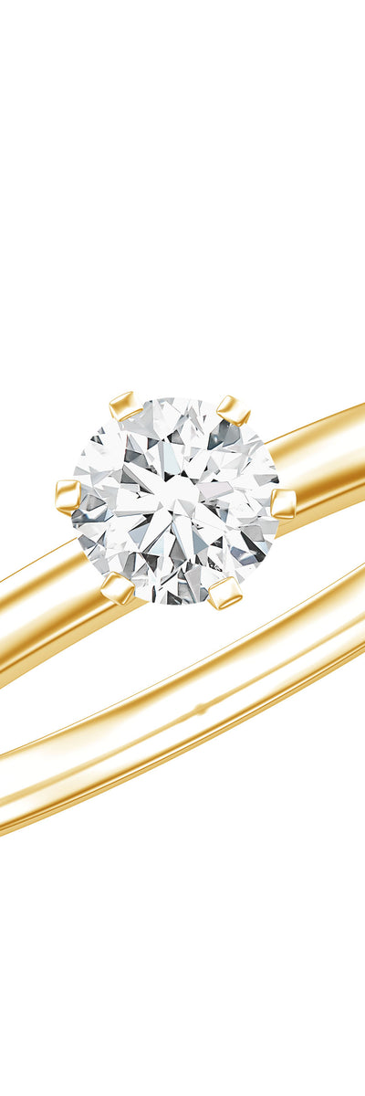 Rosec Jewels 0.25 Carat Round Diamond Solitaire Promise Ring for Her