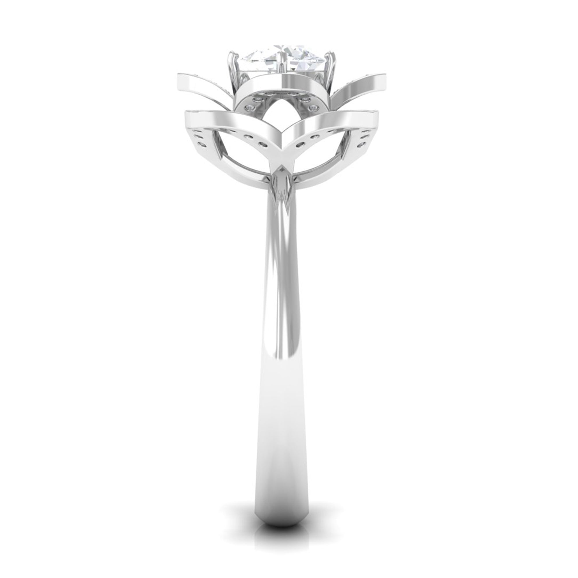 1 CT Zircon Vintage Floral Engagement Ring AAAA - Rosec Jewels