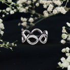 Moissanite Infinity Eternity Band Ring D-VS1 - Rosec Jewels