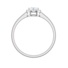Certified Moissanite Promise Ring for Her with Halo D-VS1 - Rosec Jewels