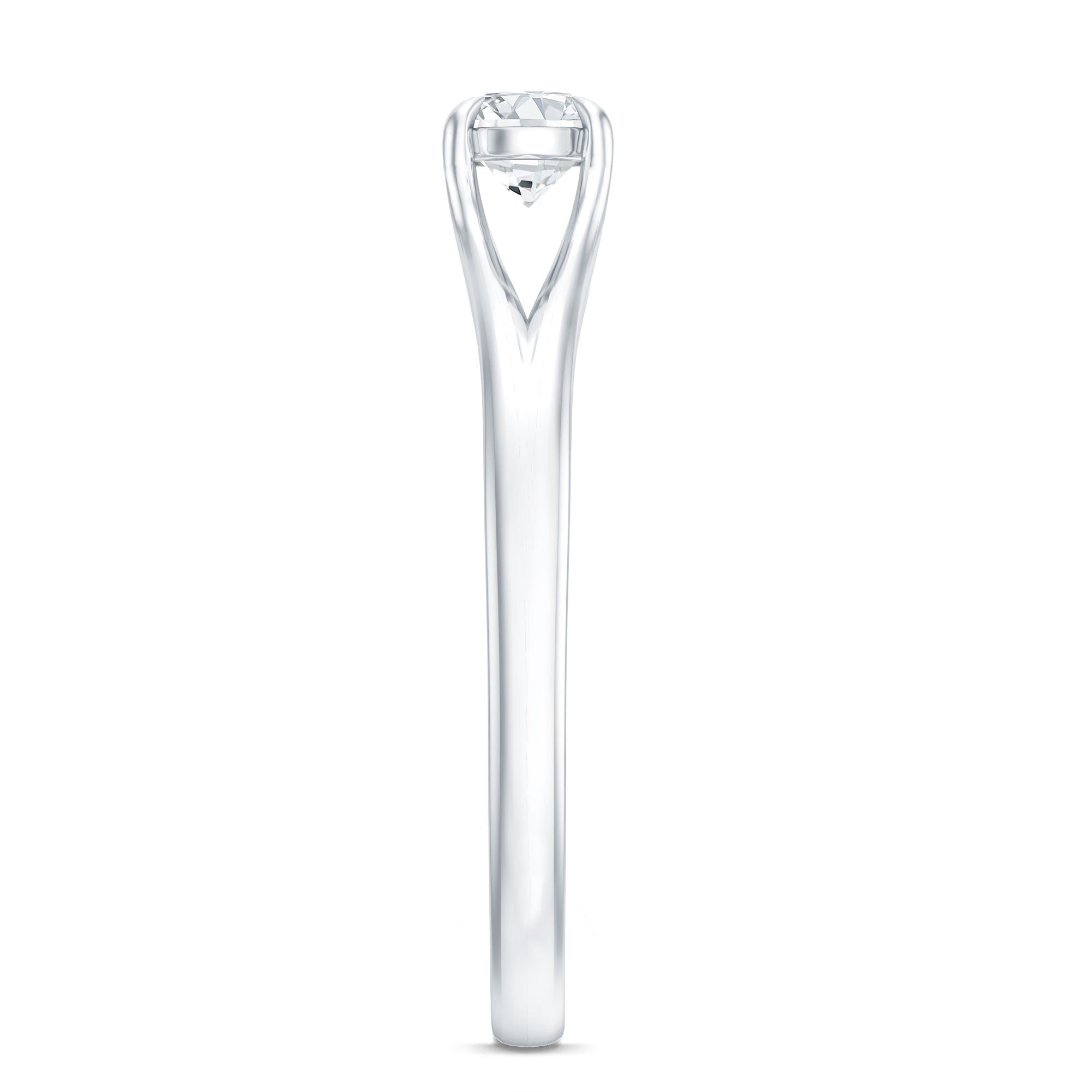 Promise Ring with Moissanite in Claw Setting D-VS1 - Rosec Jewels