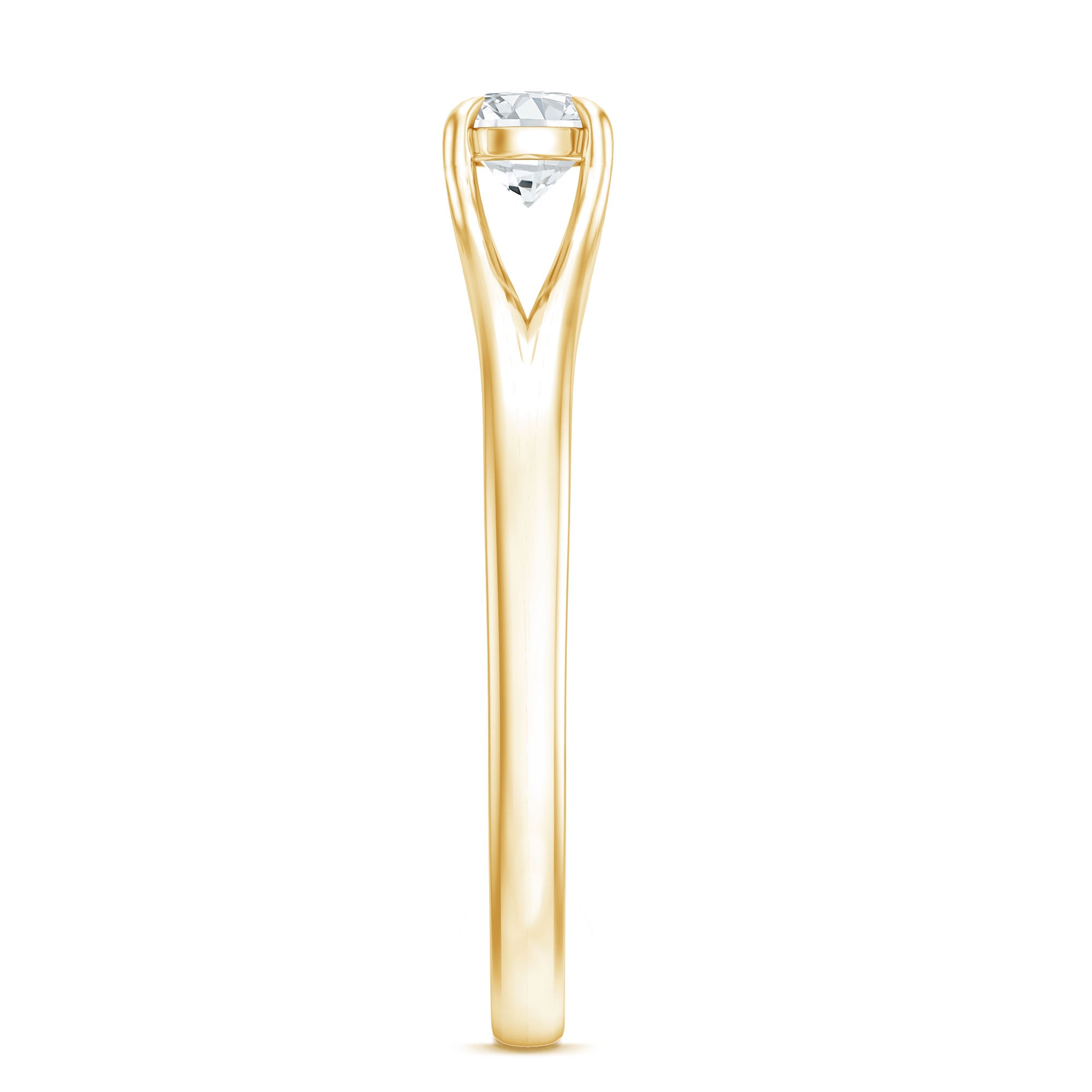 Promise Ring with Moissanite in Claw Setting D-VS1 - Rosec Jewels