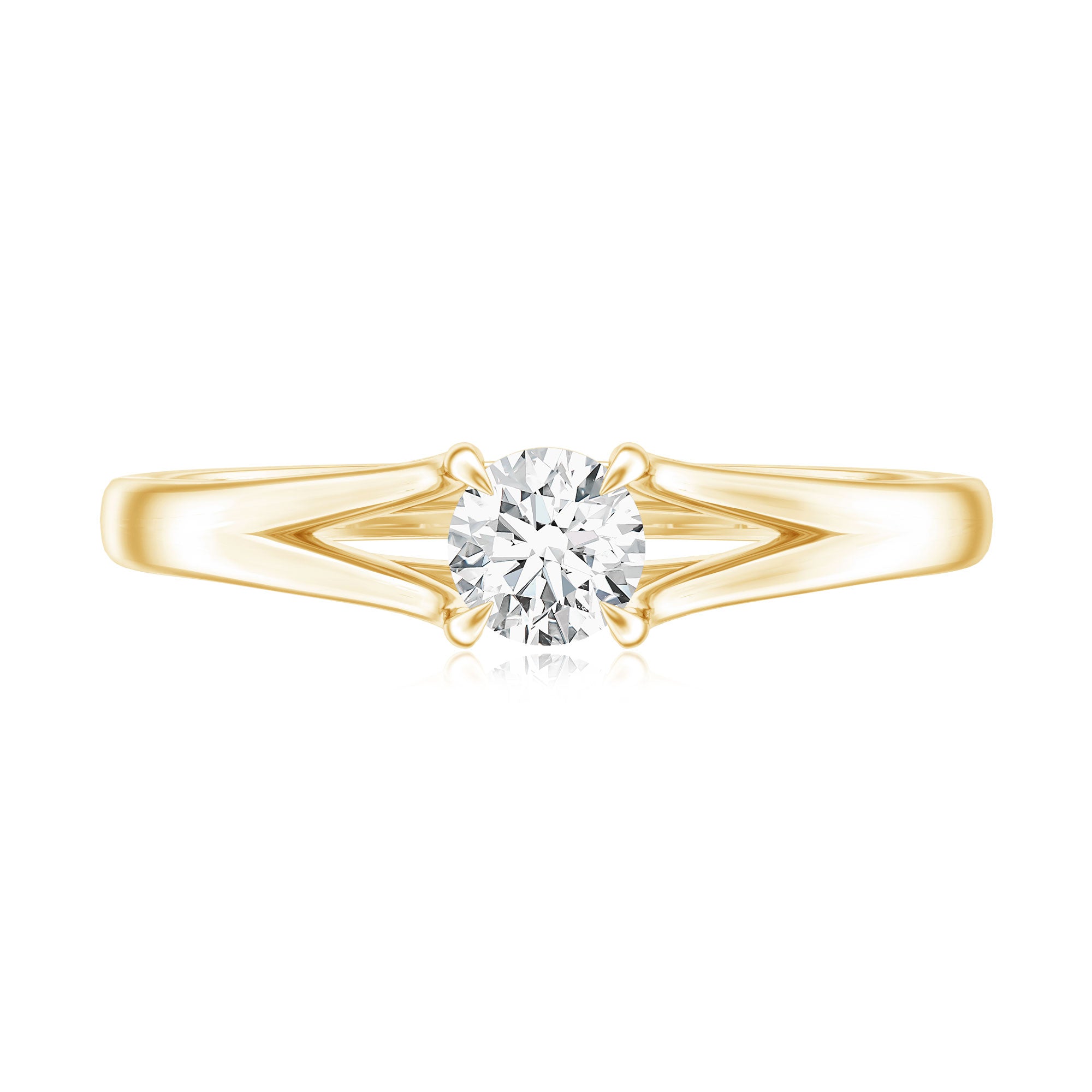 Promise Ring with Moissanite in Claw Setting D-VS1 - Rosec Jewels