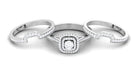 Zircon Statement Bridal Ring Set of 3 AAAA - Rosec Jewels