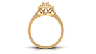Zircon Statement Bridal Ring Set of 3 Zircon - ( AAAA ) - Quality - Rosec Jewels