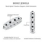 Vintage Inspired Black Spinel Celtic Knot Eternity Band Ring AAA - Rosec Jewels