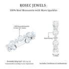 Certified Moissanite Stackable Wedding Band in Bezel Setting D-VS1 - Rosec Jewels
