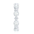 Certified Moissanite Stackable Wedding Band in Bezel Setting D-VS1 - Rosec Jewels