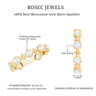 Certified Moissanite Stackable Wedding Band in Bezel Setting D-VS1 - Rosec Jewels