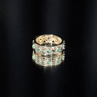 Rosec Jewels-Vintage Looking Lab Grown Emerald Wedding Band for Women