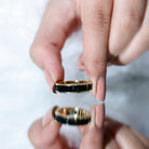 Baguette Cut Black Onyx Wedding Band in Channel Setting AAA - Rosec Jewels