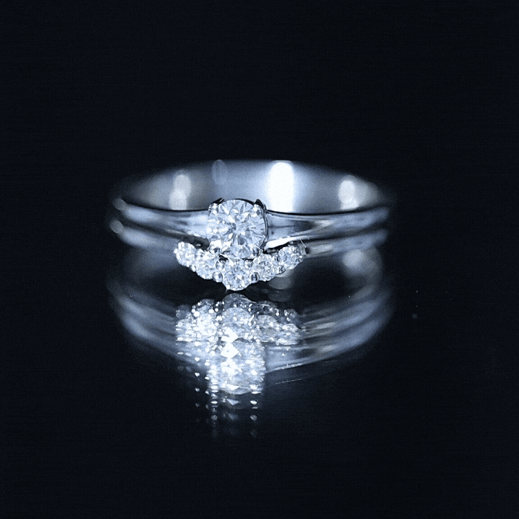 Real Diamond Minimal Wedding Ring Set Natural - ( HI-SI ) - Rosec Jewels