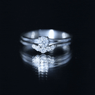 Real Diamond Minimal Wedding Ring Set Natural - ( HI-SI ) - Rosec Jewels