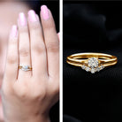 Real Diamond Minimal Wedding Ring Set Natural - ( HI-SI ) - Rosec Jewels