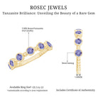Rosec Jewels-Natural Tanzanite Half Eternity Ring in Bezel Setting