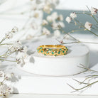 Rosec Jewels-Natural Emerald Filigree Wedding Band for Women