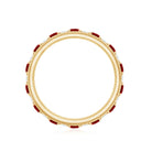 Round Cut Lab Created Ruby and Diamond Wedding Band AAAA - Rosec Jewels