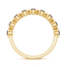 Certified Real Garnet Half Eternity Ring in Bezel Setting AAA - Rosec Jewels