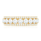 Certified Moissanite Wedding Anniversary Band Ring for Women D-VS1 - Rosec Jewels