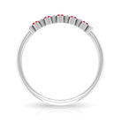 Rosec Jewels-1.75 CT Created Ruby and Diamond Minimal Cluster Ring