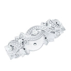 Rosec Jewels-Vintage Inspired Moissanite Beaded Wedding Band