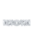 Rosec Jewels-Vintage Inspired Moissanite Beaded Wedding Band